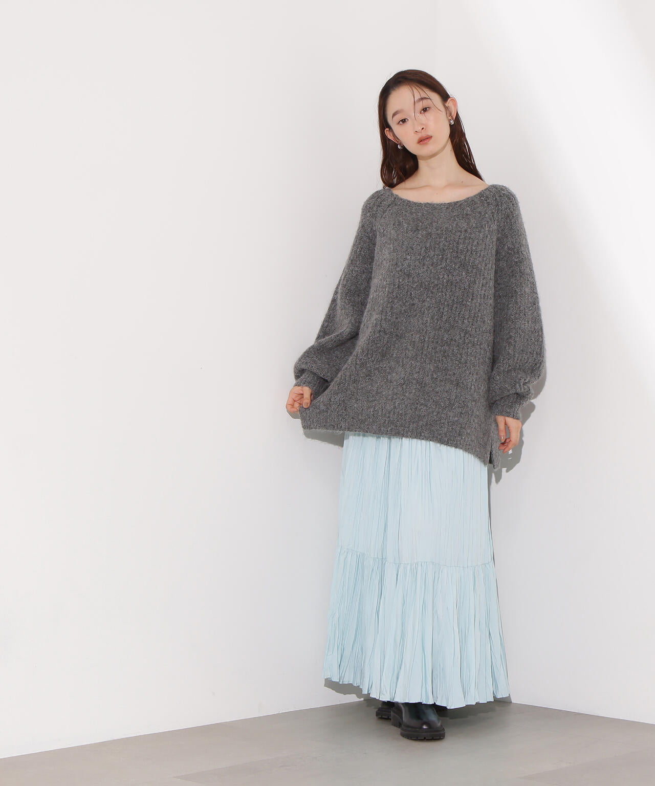 ティアードプリーツスカート