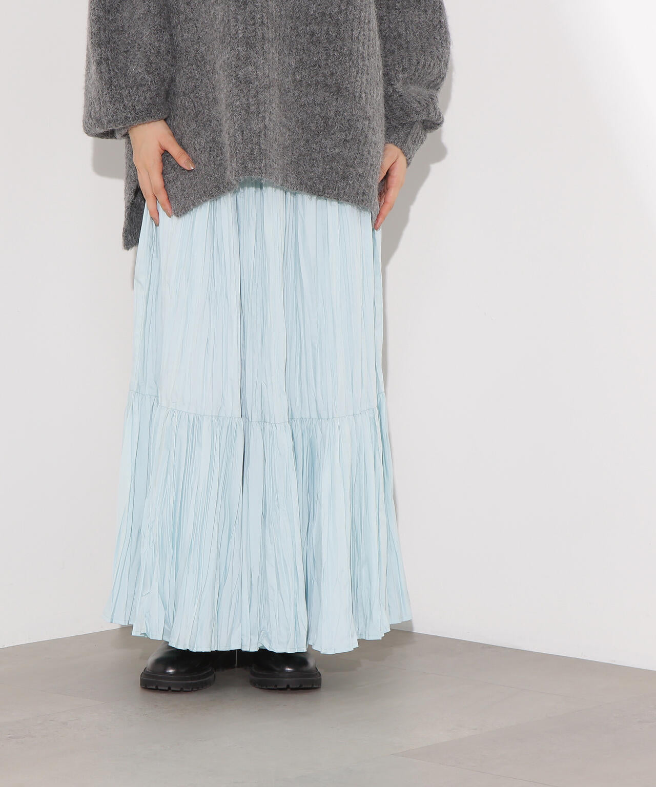 ティアードプリーツスカート