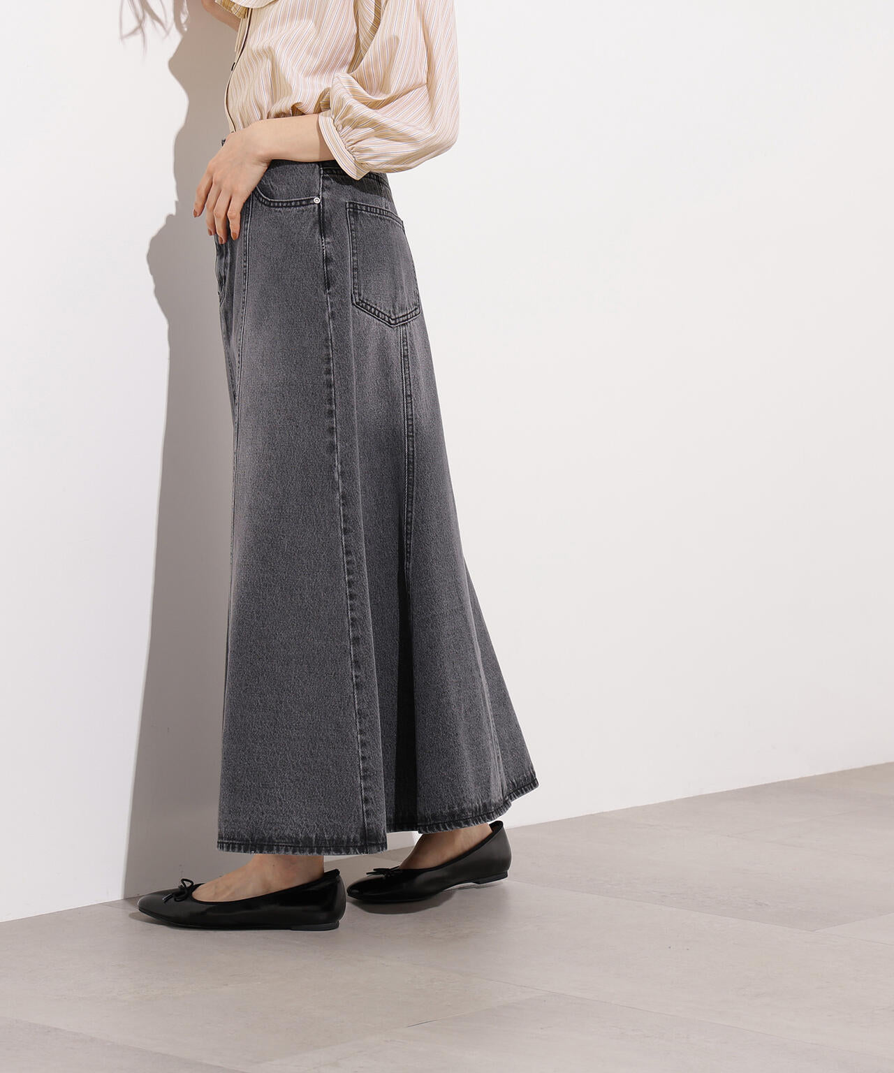 CELINE デニムAラインスカート 36 フィービー CELINE デニムAラインスカート 36 フィービー CELINE デニムA