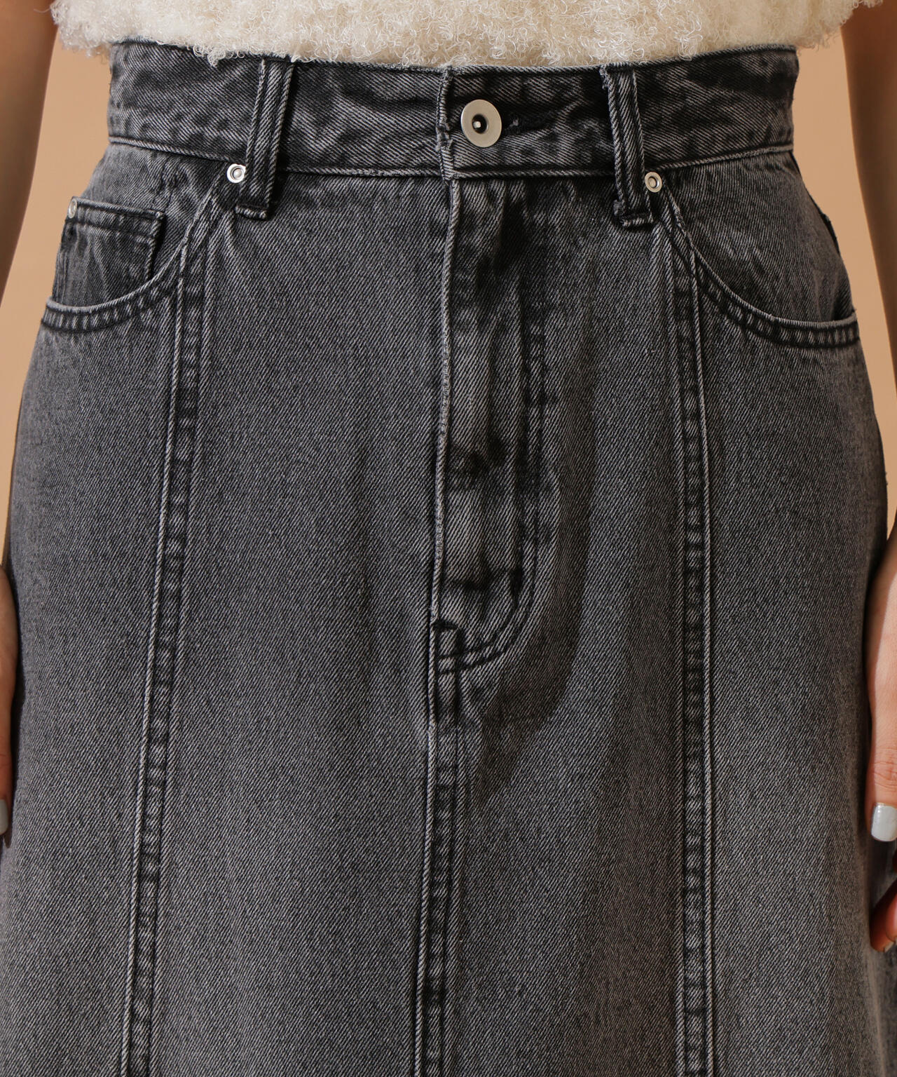 【小室安未さん着用】パネル切替デニムフレアスカート