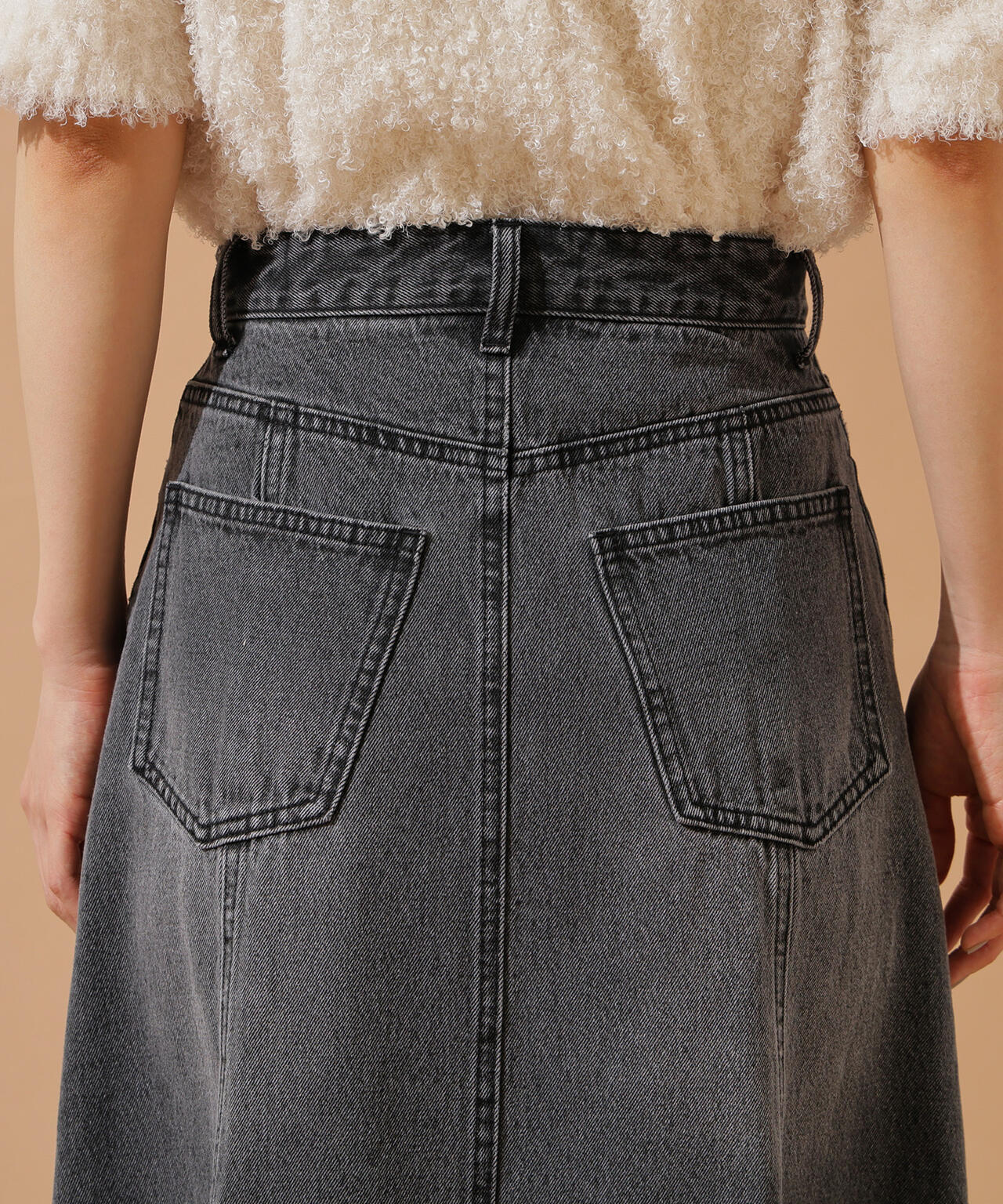 【小室安未さん着用】パネル切替デニムフレアスカート