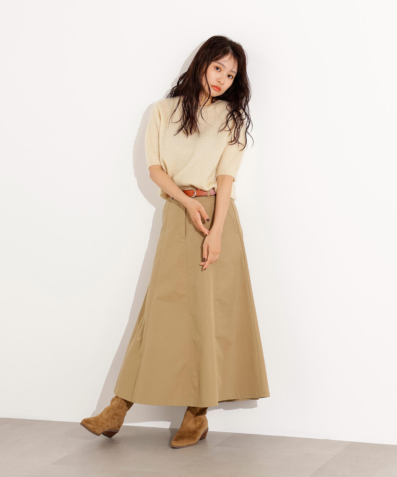 小室安未さん着用】フレアチノスカート | N. Natural Beauty