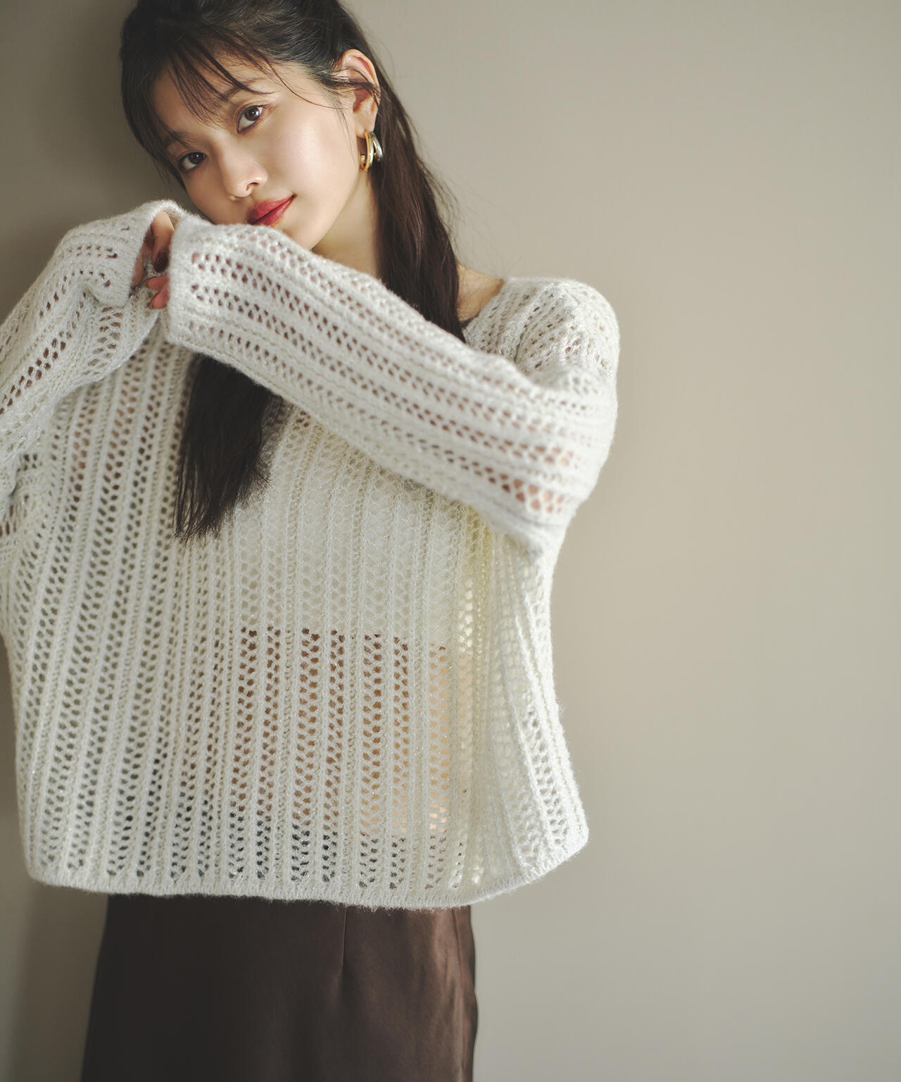 シナリー　CFPなど　hana様 岸本セシルさん着用】【小室安未さん着用】サテンナロースカート | N