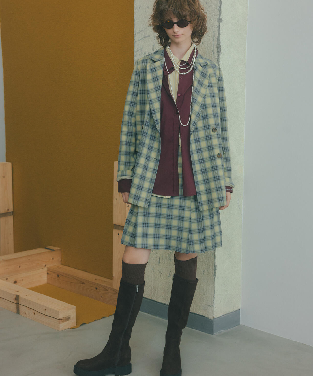 NATURAL BEAUTY BASIC チェックオーガンジースカート SALE／30%OFFチェックオーガンジースカート NATURAL