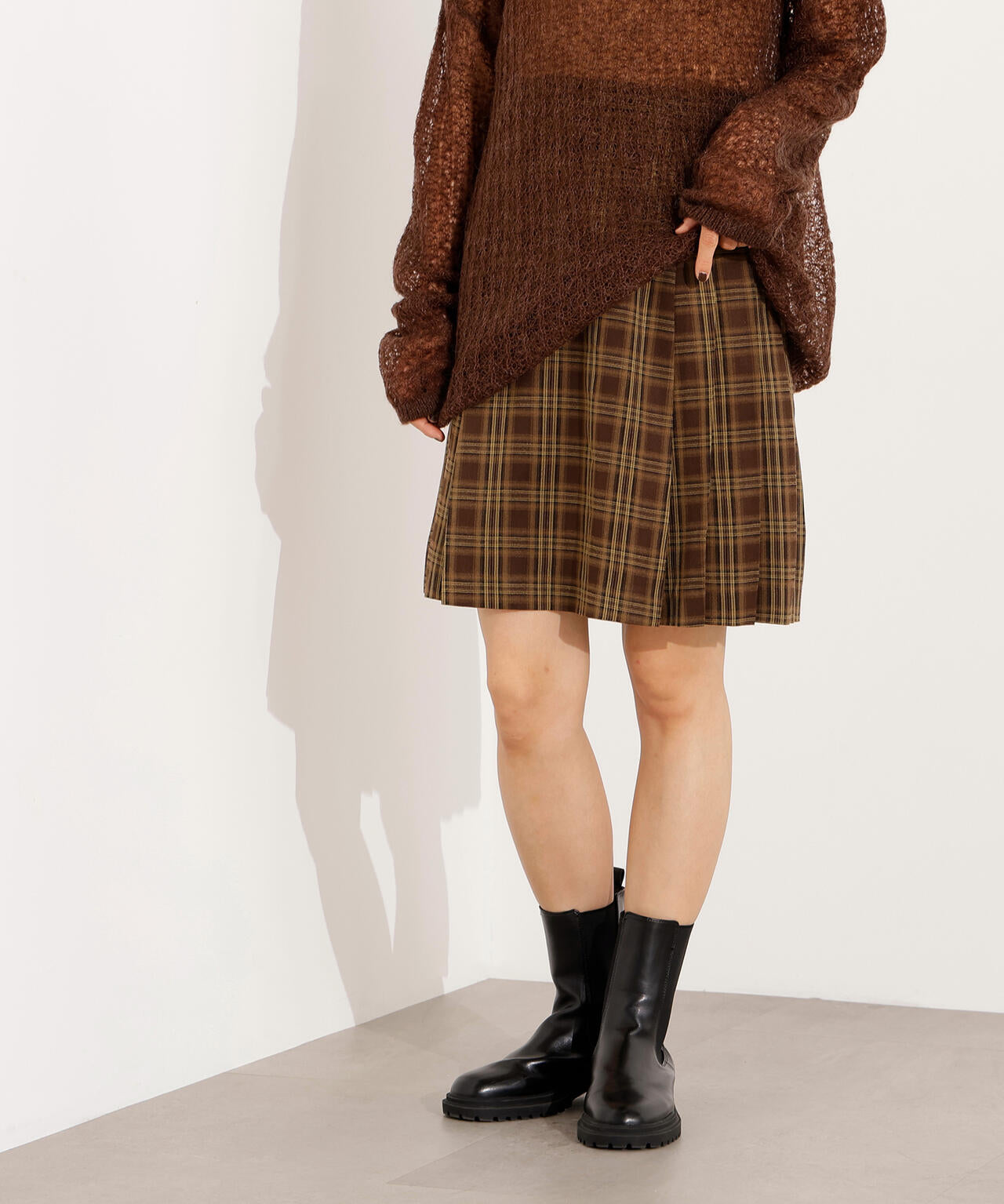 NATURAL BEAUTY BASIC チェックオーガンジースカート SALE／30%OFFチェックオーガンジースカート NATURAL