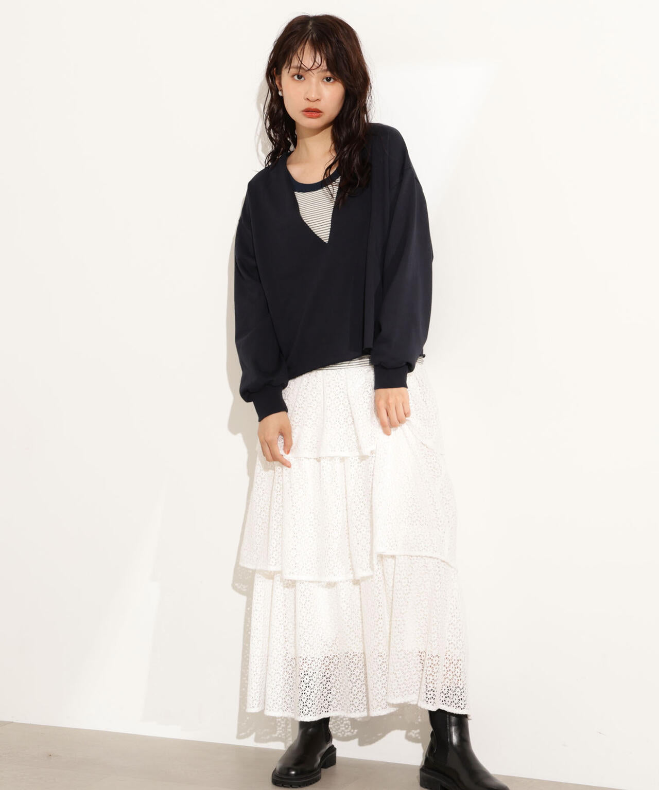 ティアードレーススカート | N. Natural Beauty Basic*（エヌ