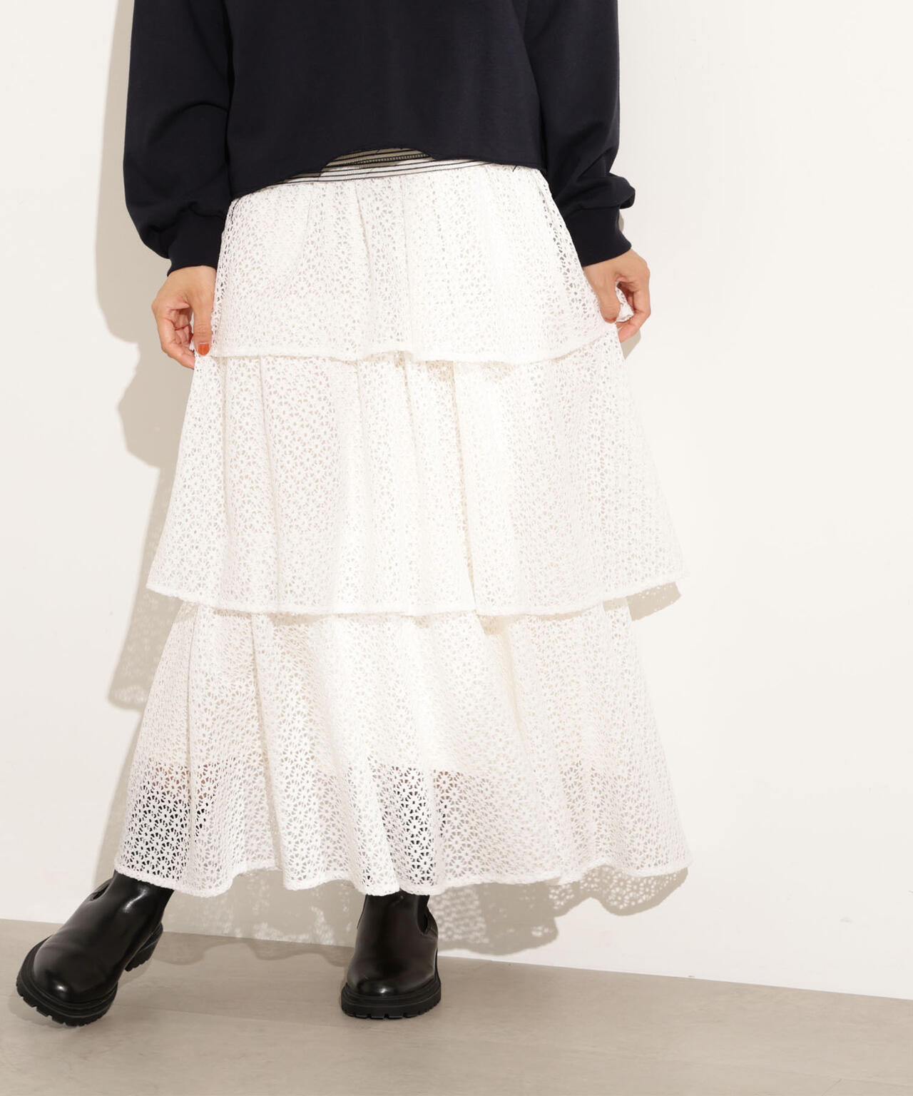 ティアードレーススカート