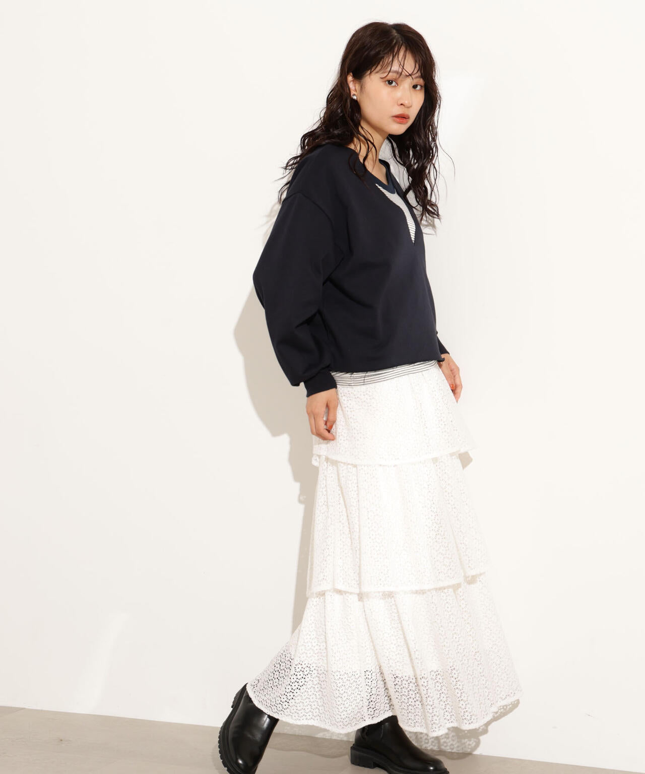 ティアードレーススカート