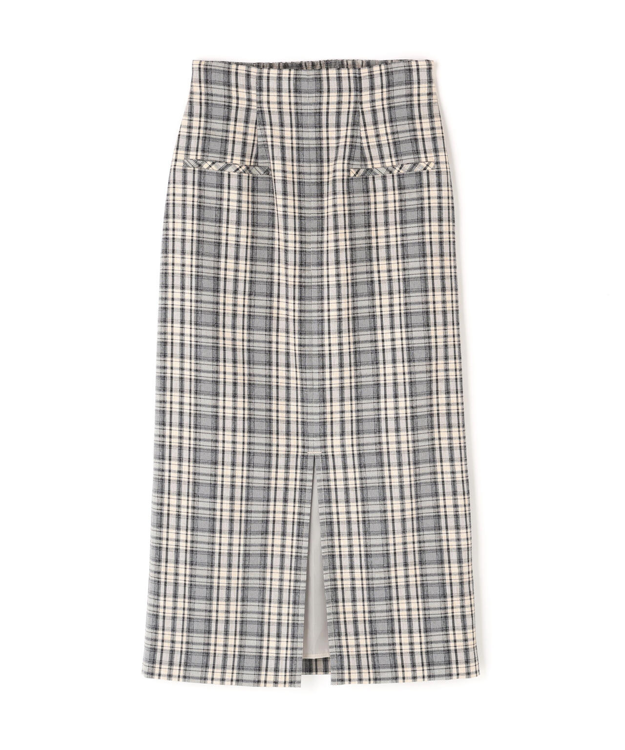 【小室安未さん着用】ハイウエストチェックナロースカート《ブラウン系：LUMINE・LUCUA・official site限定》