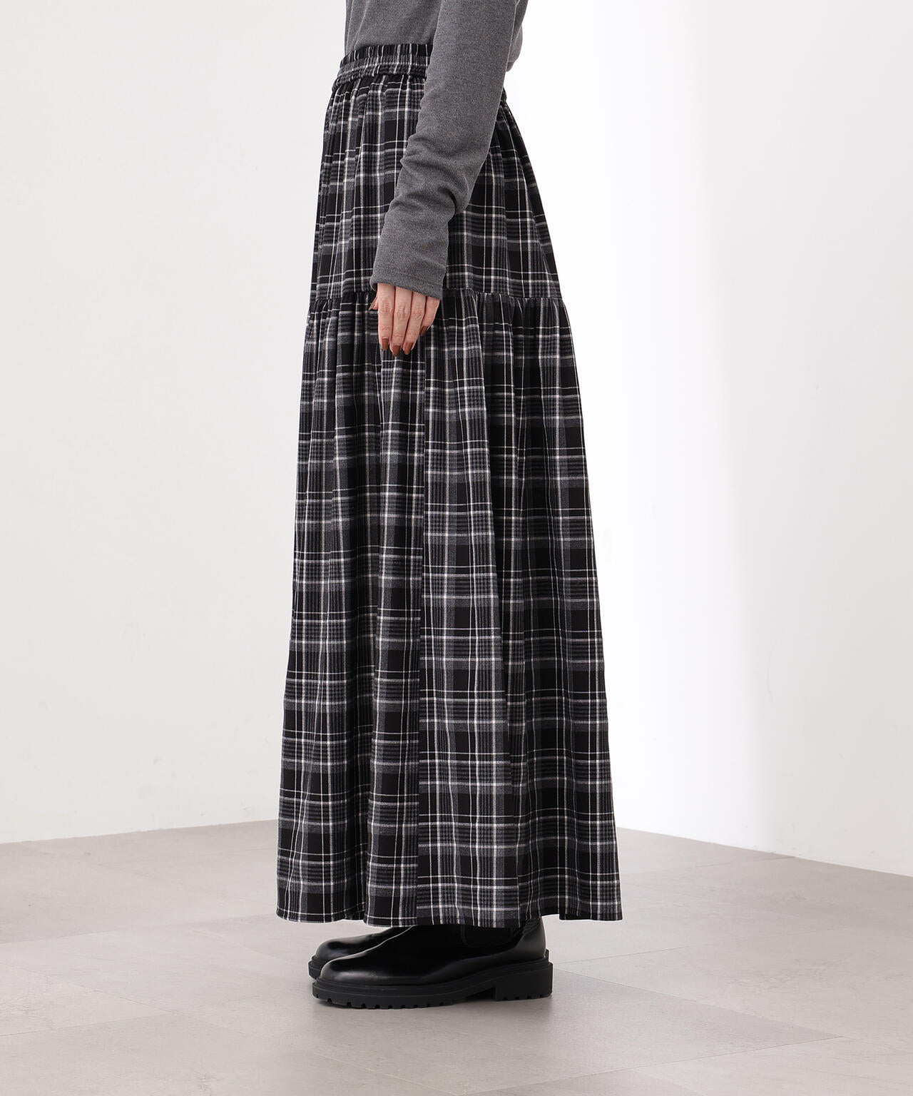 チェックティアードスカート