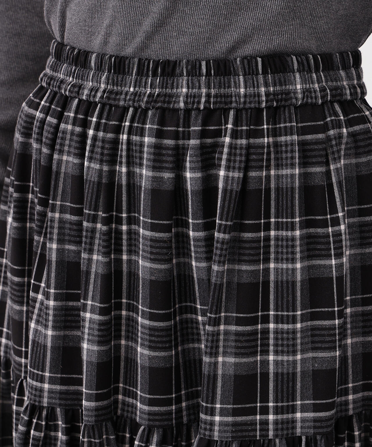 チェックティアードスカート