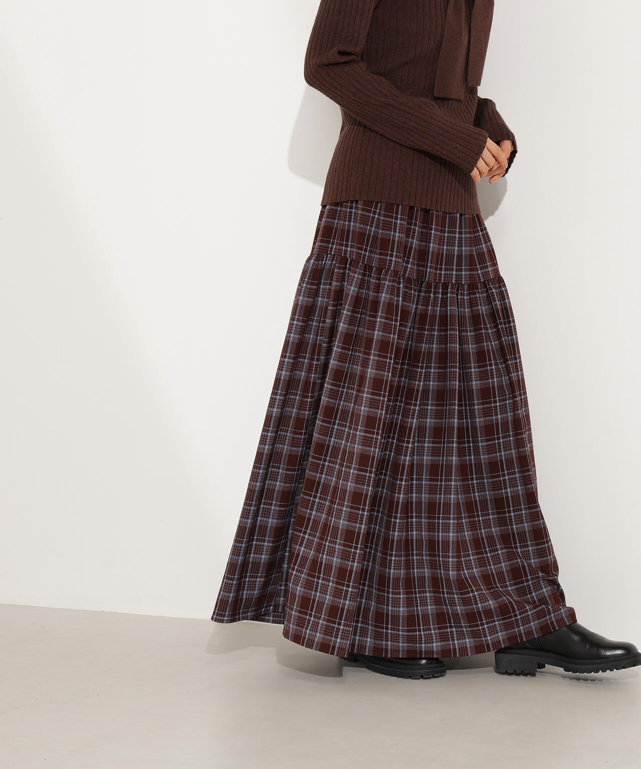 チェックティアードスカート