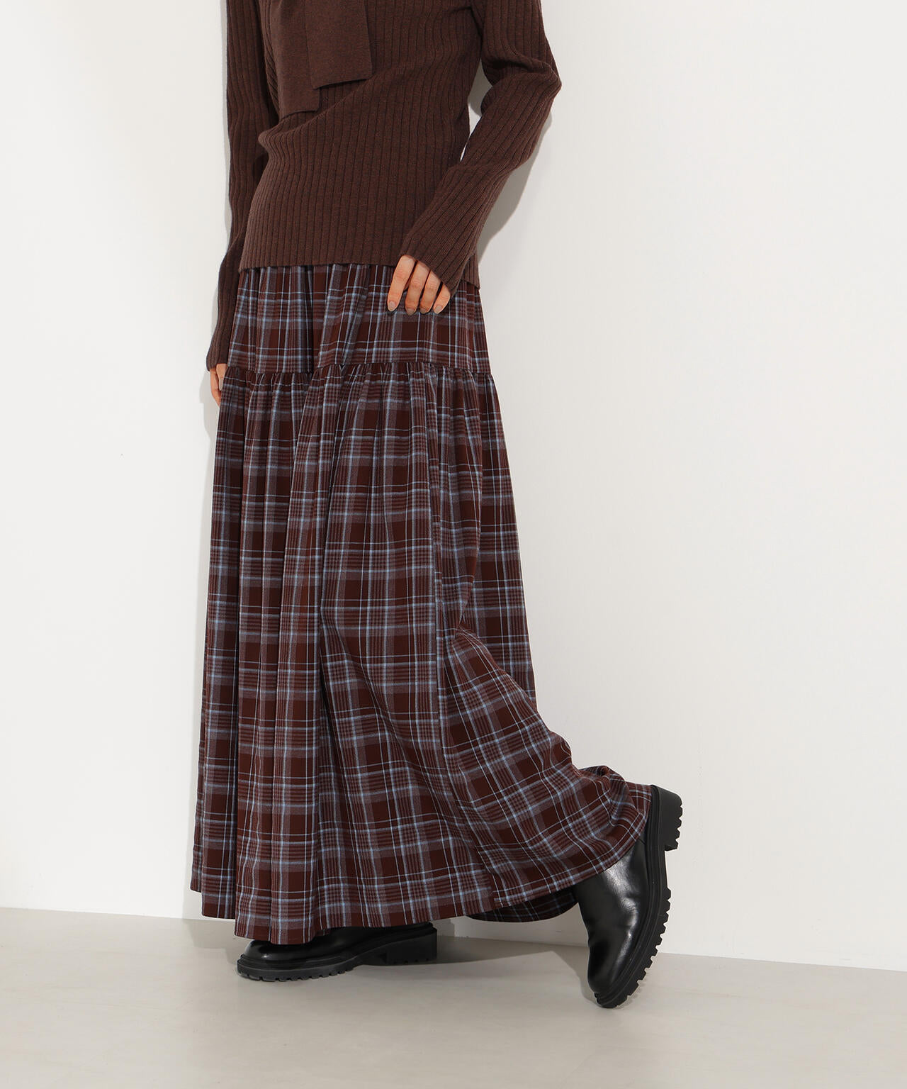 チェックティアードスカート