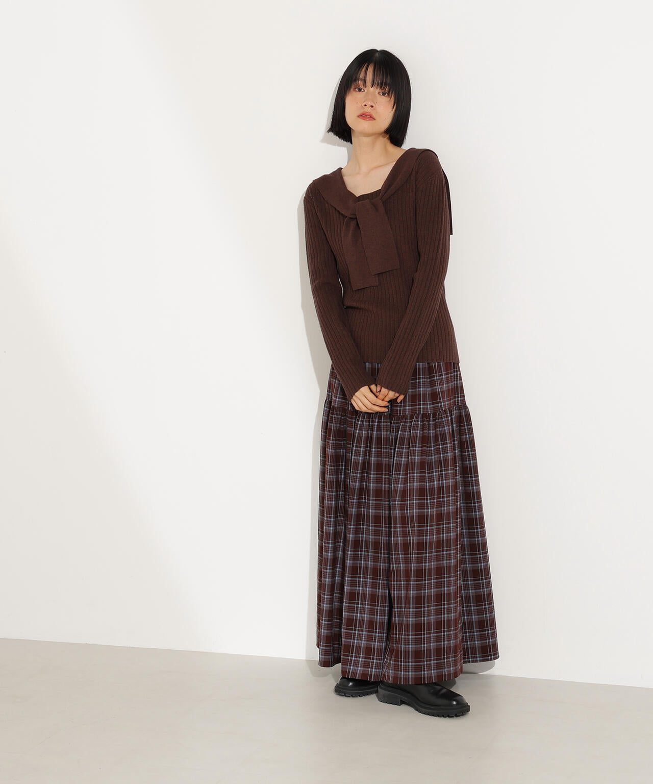 チェックティアードスカート