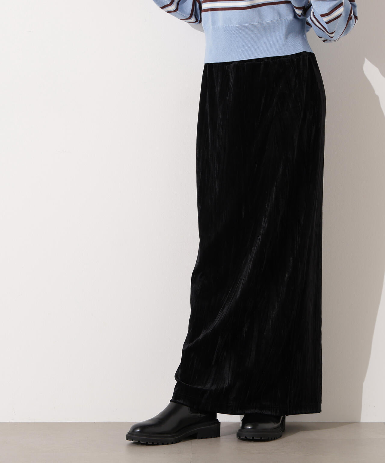 【岸本セシルさん着用】ベロアナローマキシスカート