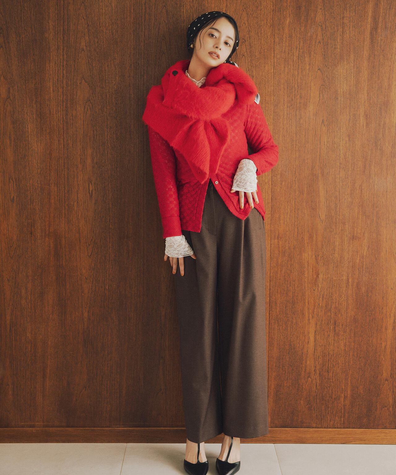 【岸本セシルさん着用】リラックスタックワイドパンツ