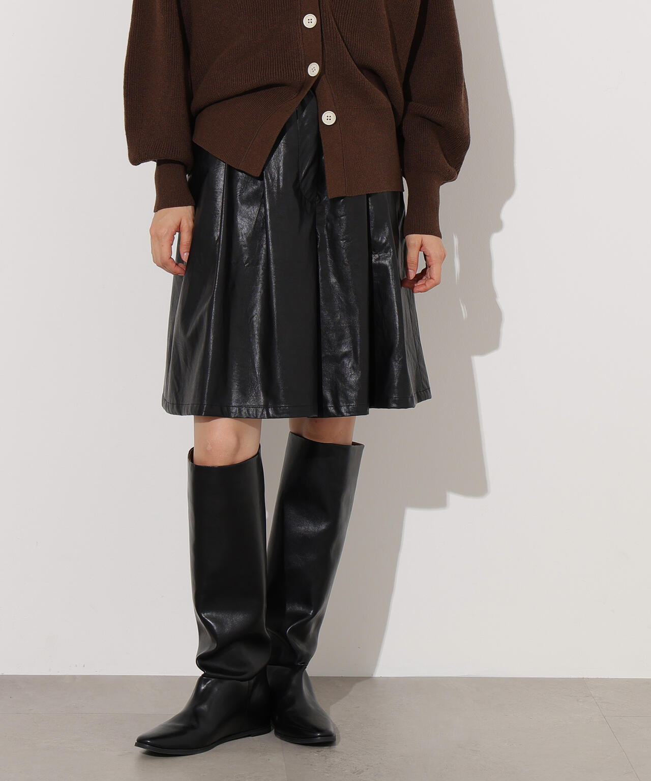 medium ミディアム　フェイクレザーハーフパンツ フェイクレザーハーフパンツ｜STYLEMIXER（スタイルミキサー）公式通販