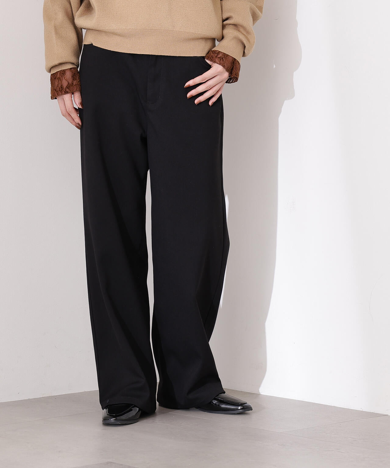 岸本セシルさん着用】ベーシックツイルワイドパンツ | N. Natural