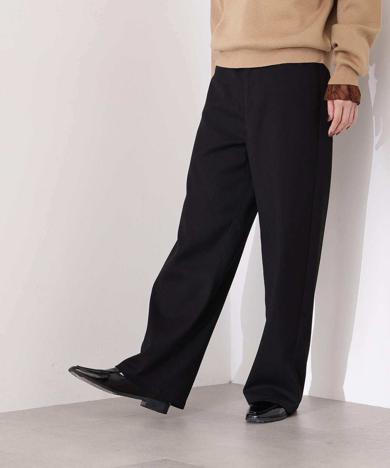 【岸本セシルさん着用】ベーシックツイルワイドパンツ