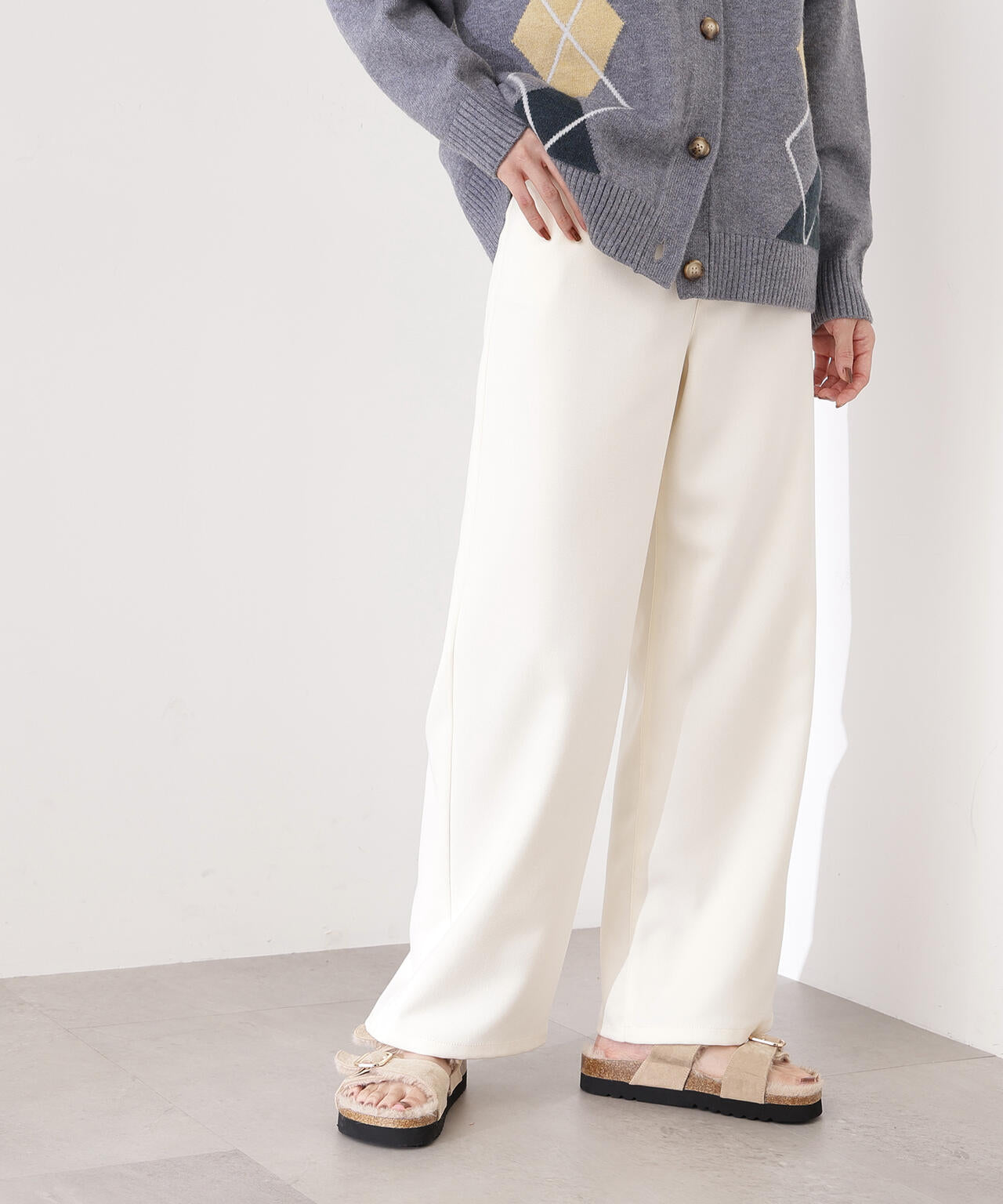 【岸本セシルさん着用】ベーシックツイルワイドパンツ