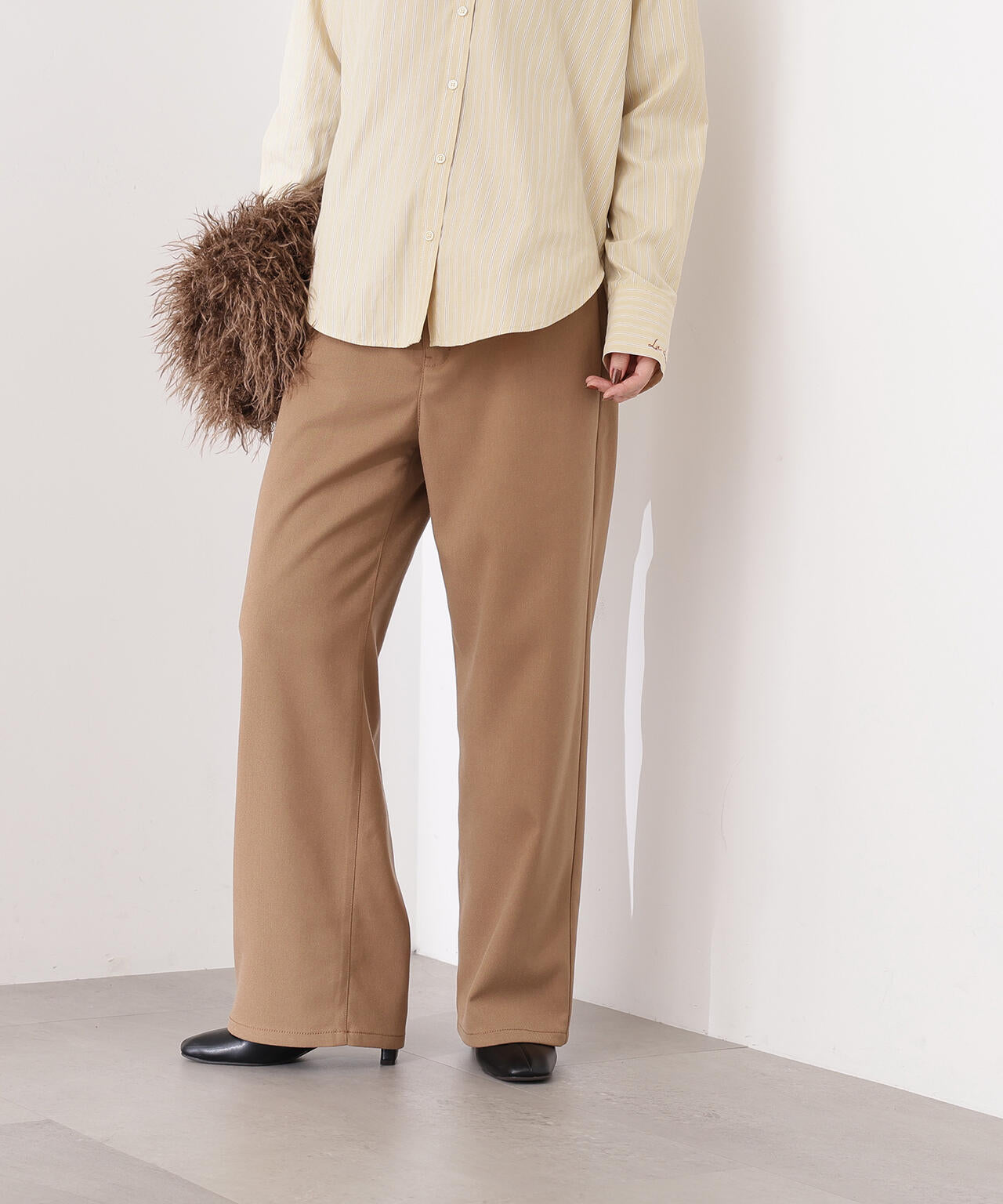 岸本セシルさん着用】ベーシックツイルワイドパンツ | N. Natural