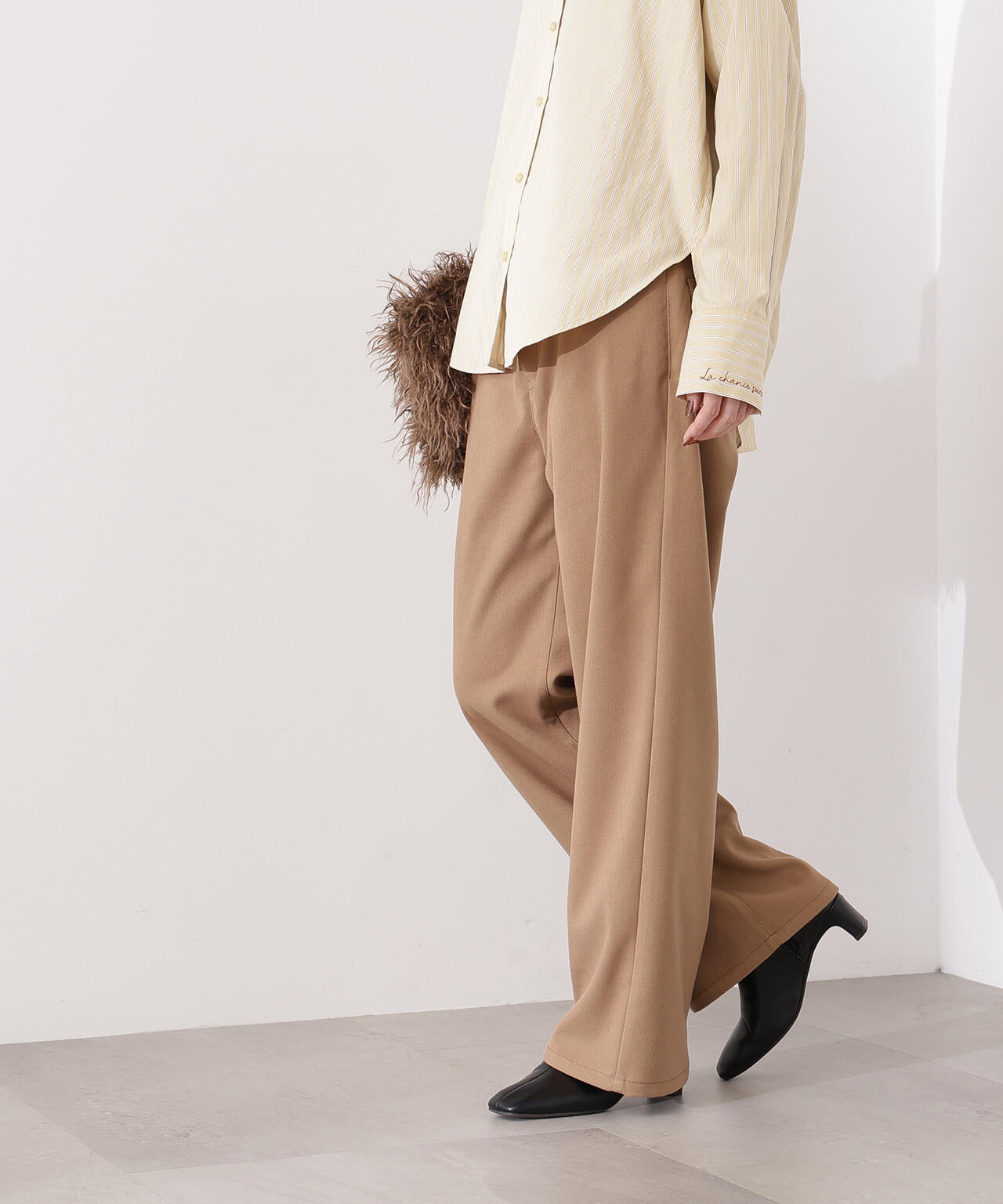 岸本セシルさん着用】ベーシックツイルワイドパンツ | N. Natural