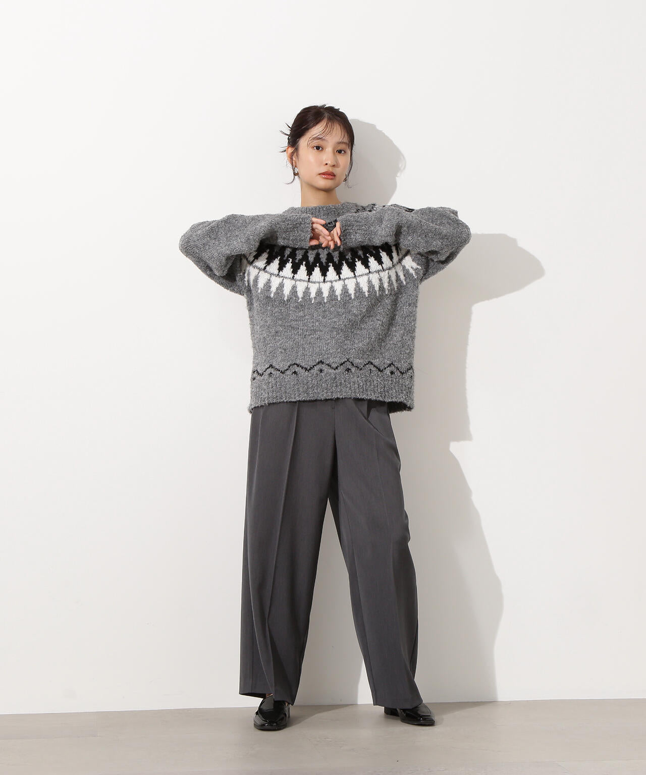 ツータックワイドパンツ