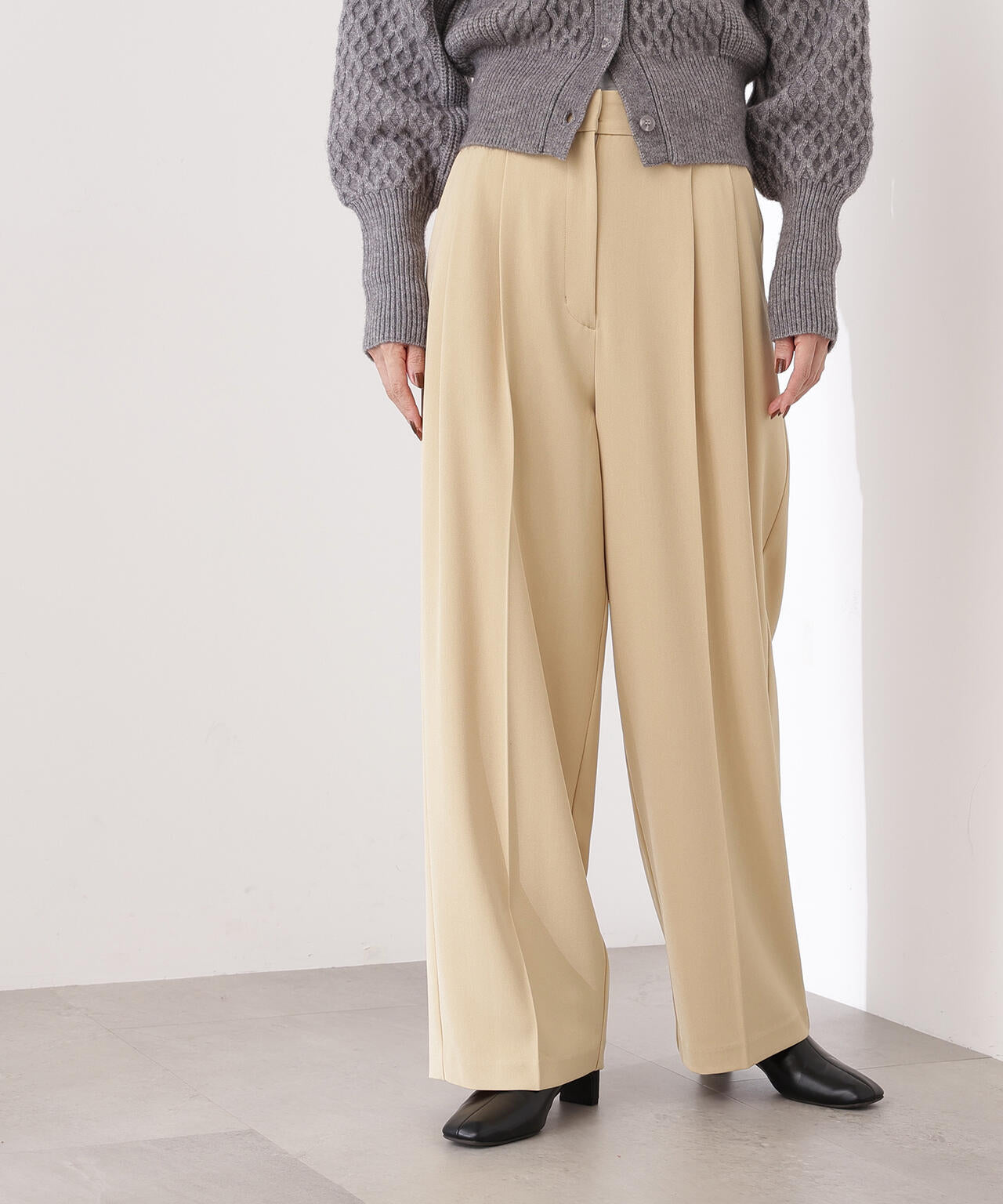 ツータックワイドパンツ | N. Natural Beauty Basic*（エヌ ナチュラル