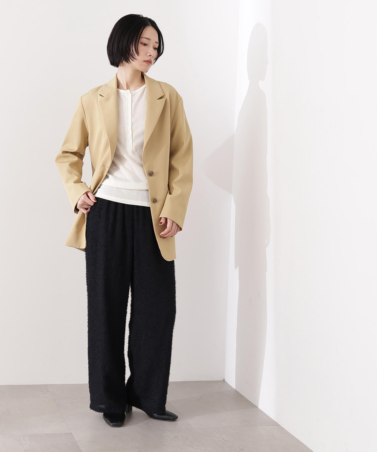 フェザータッチワイドパンツ