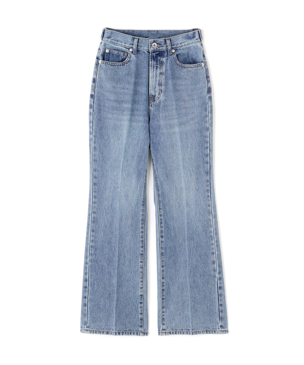 【岸本セシルさん着用】【小室安未さん着用】センタープレスフレアデニムパンツ