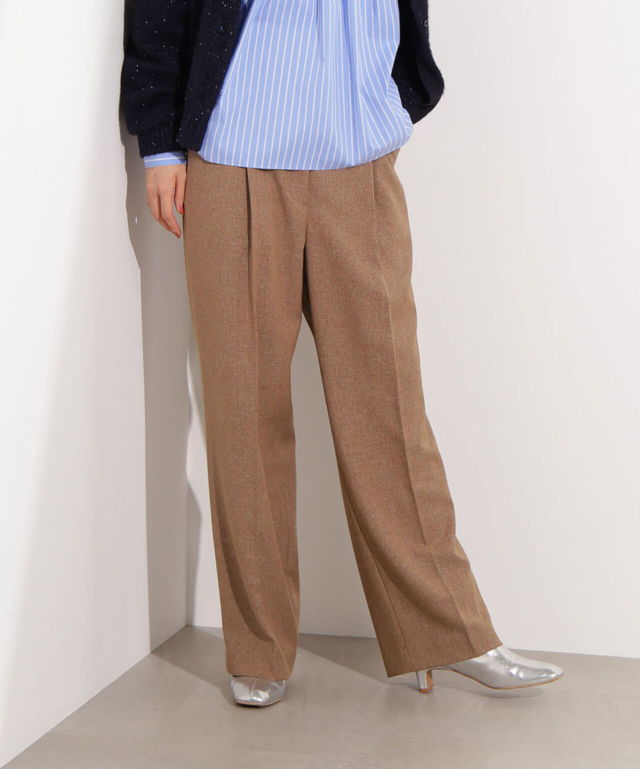 【小室安未さん着用】ツィーディーワンタックストレートパンツ