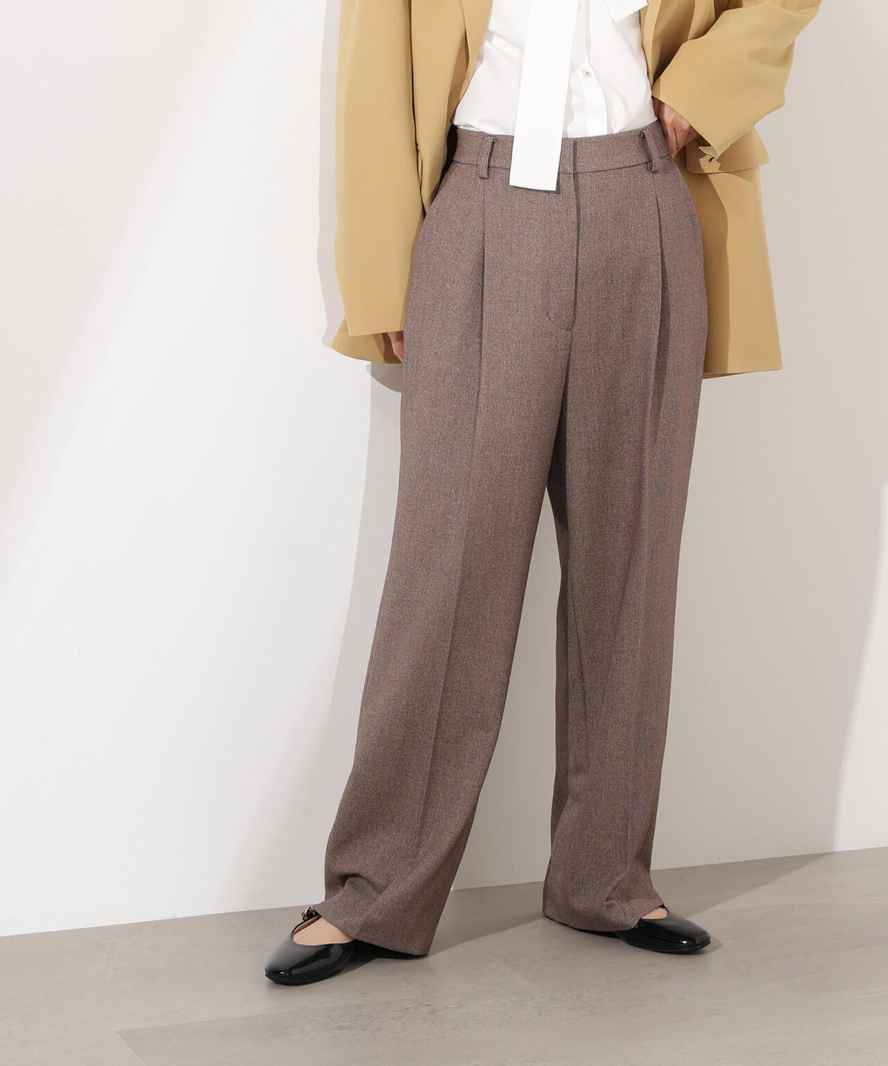 【小室安未さん着用】ツィーディーワンタックストレートパンツ