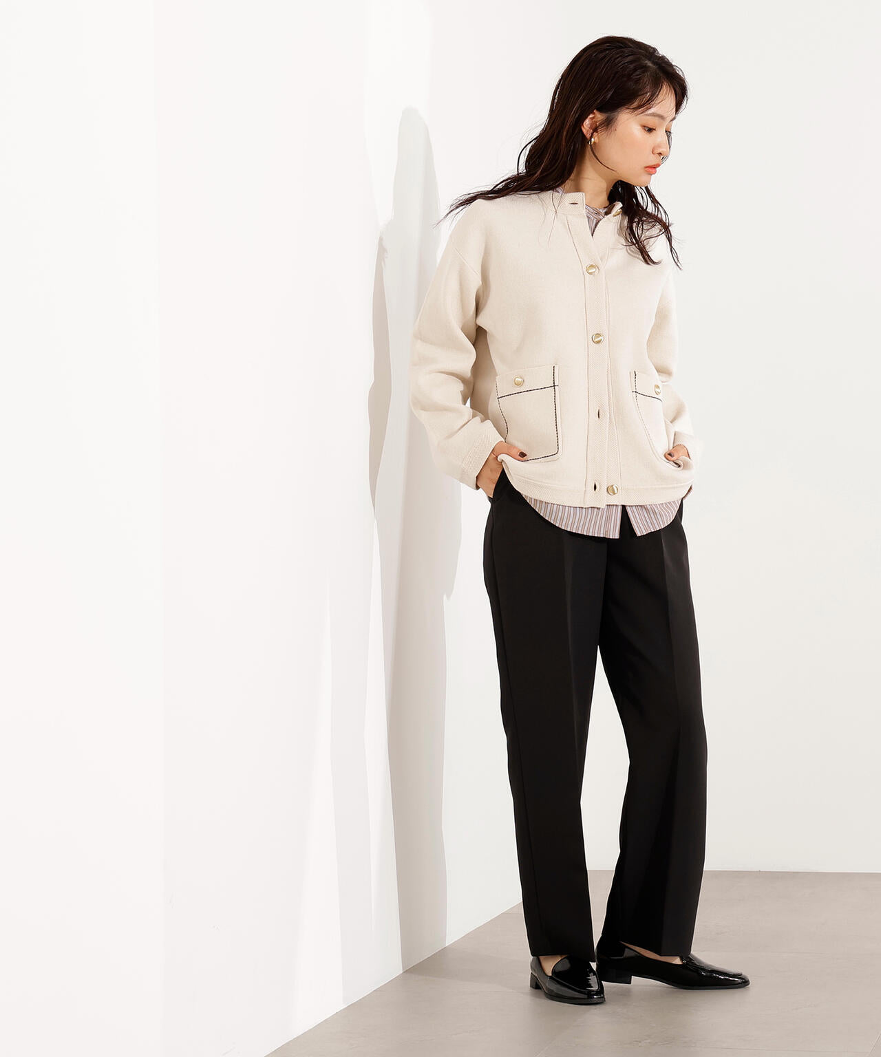 ベーシックストレートパンツ