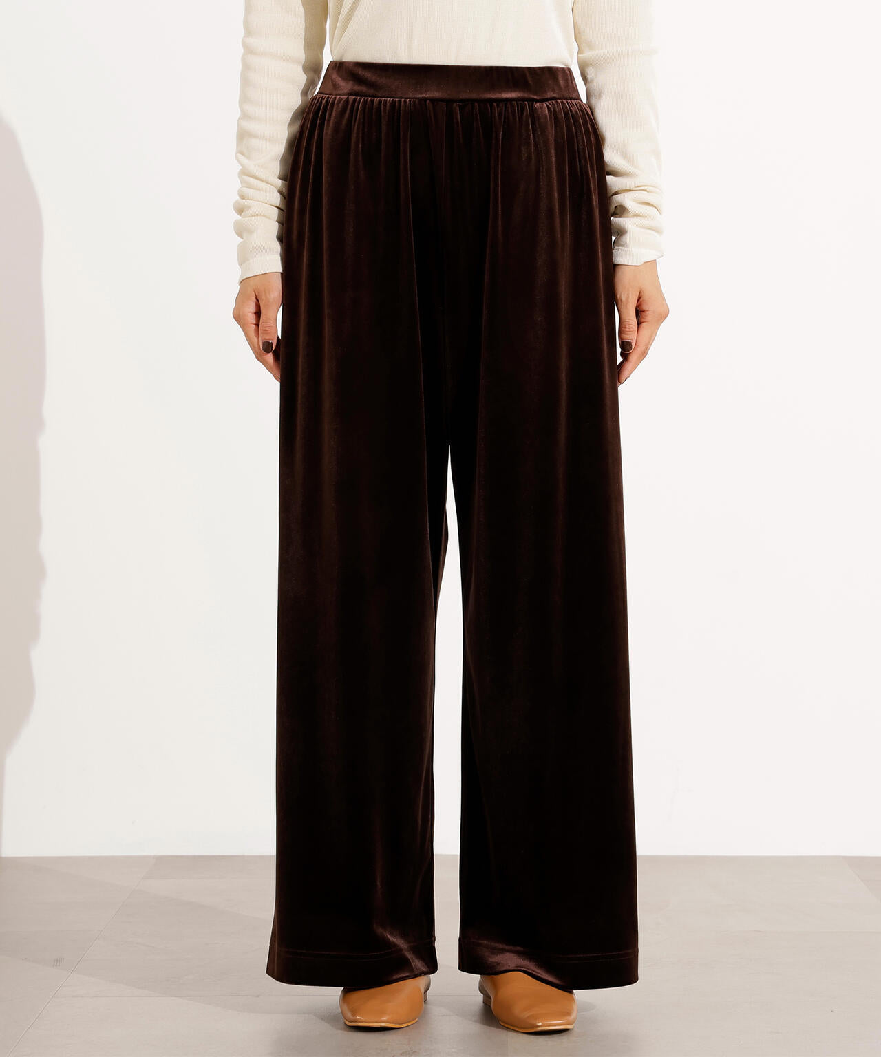 liten 柄ベロアパンツ　beige×black 新品未使用 小室安未さん着用】ベロアパンツ | N. Natural Beauty Basic