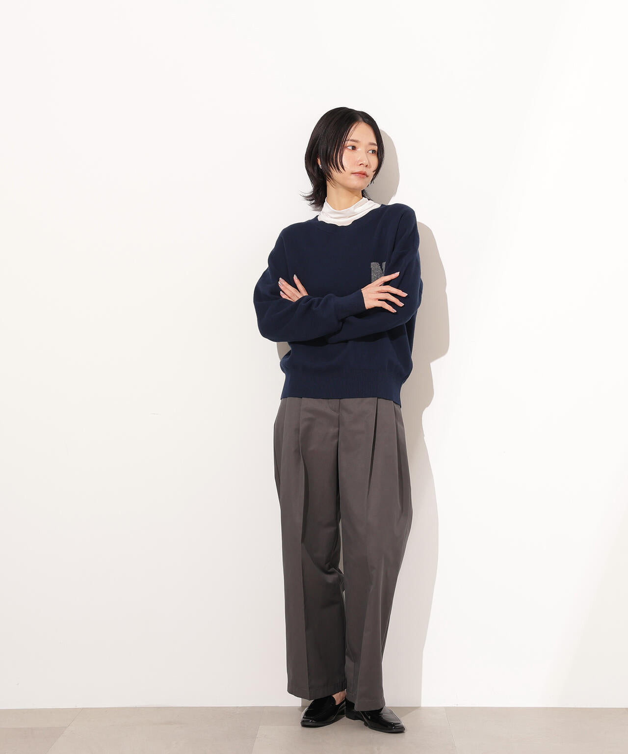 ツータックツイルパンツ