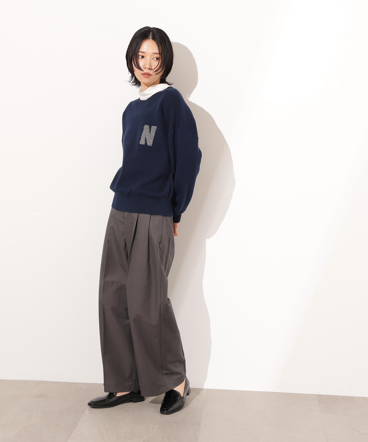 ツータックツイルパンツ