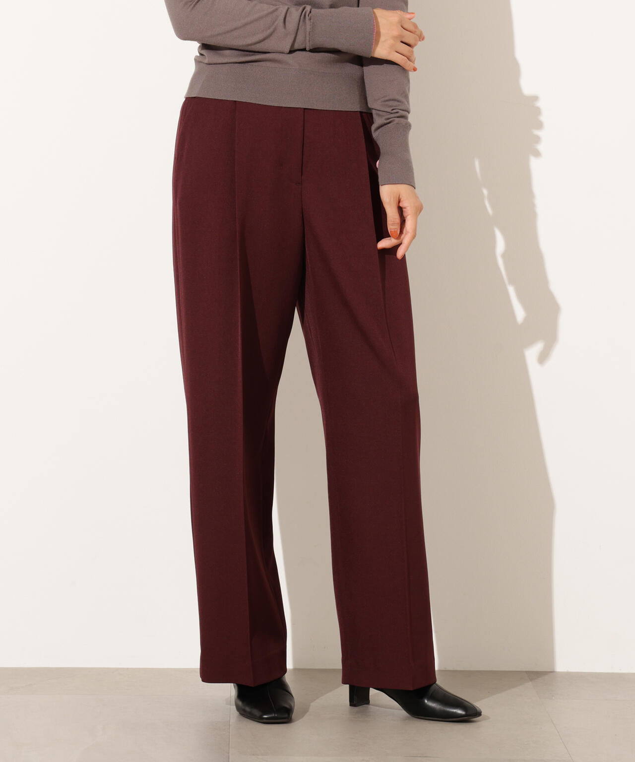 【岸本セシルさん着用】オータムワイドトラウザーパンツ