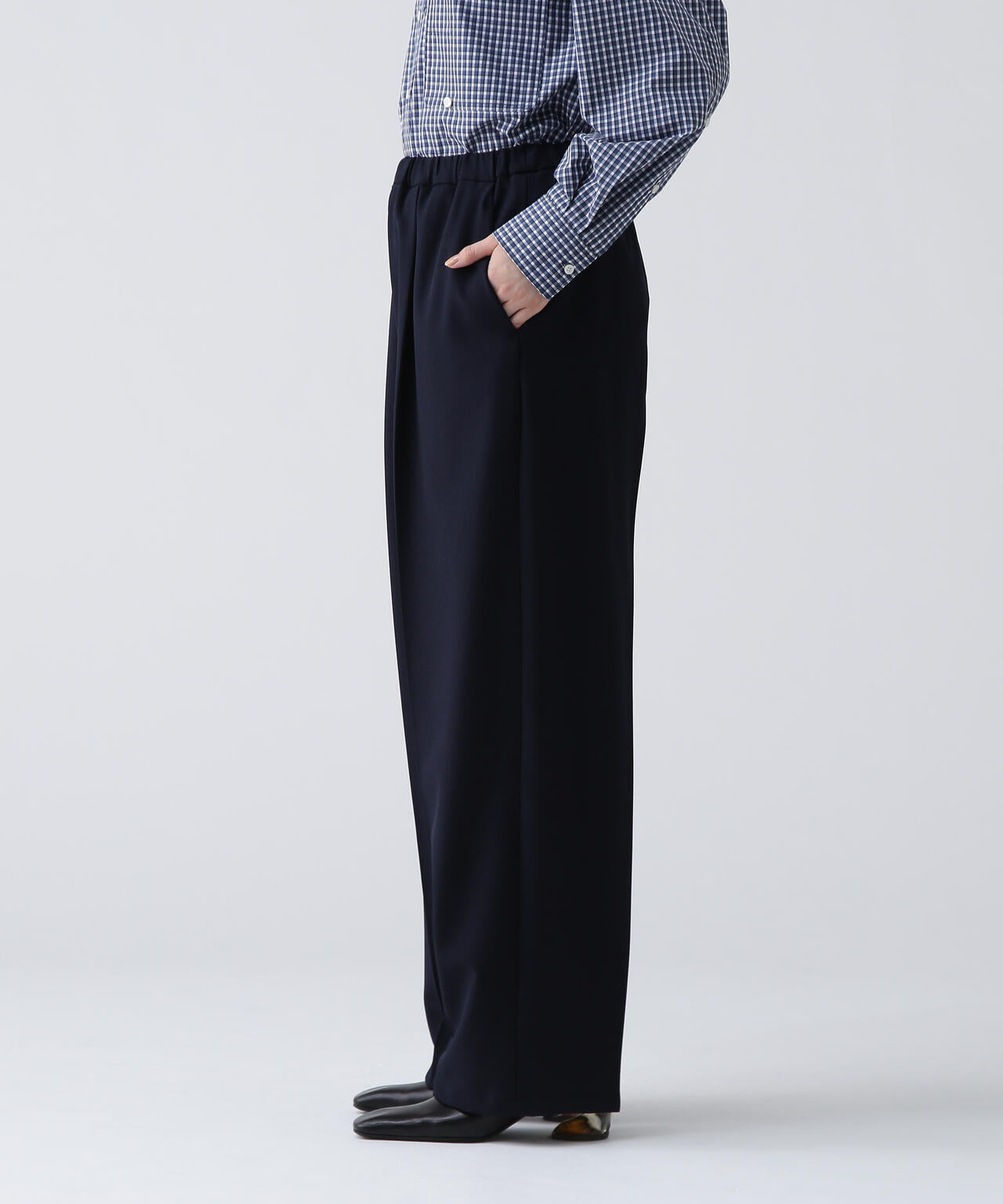 【365ユーティリティー】洗えてシワになりづらいストレッチギャバセットアップ パンツ