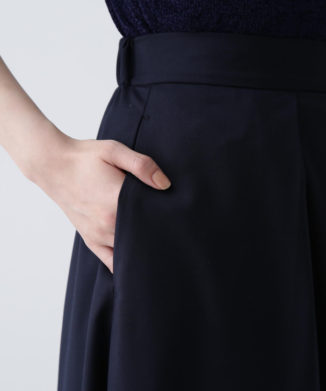 【365ユーティリティー】 洗えるスカート見えフレアパンツ