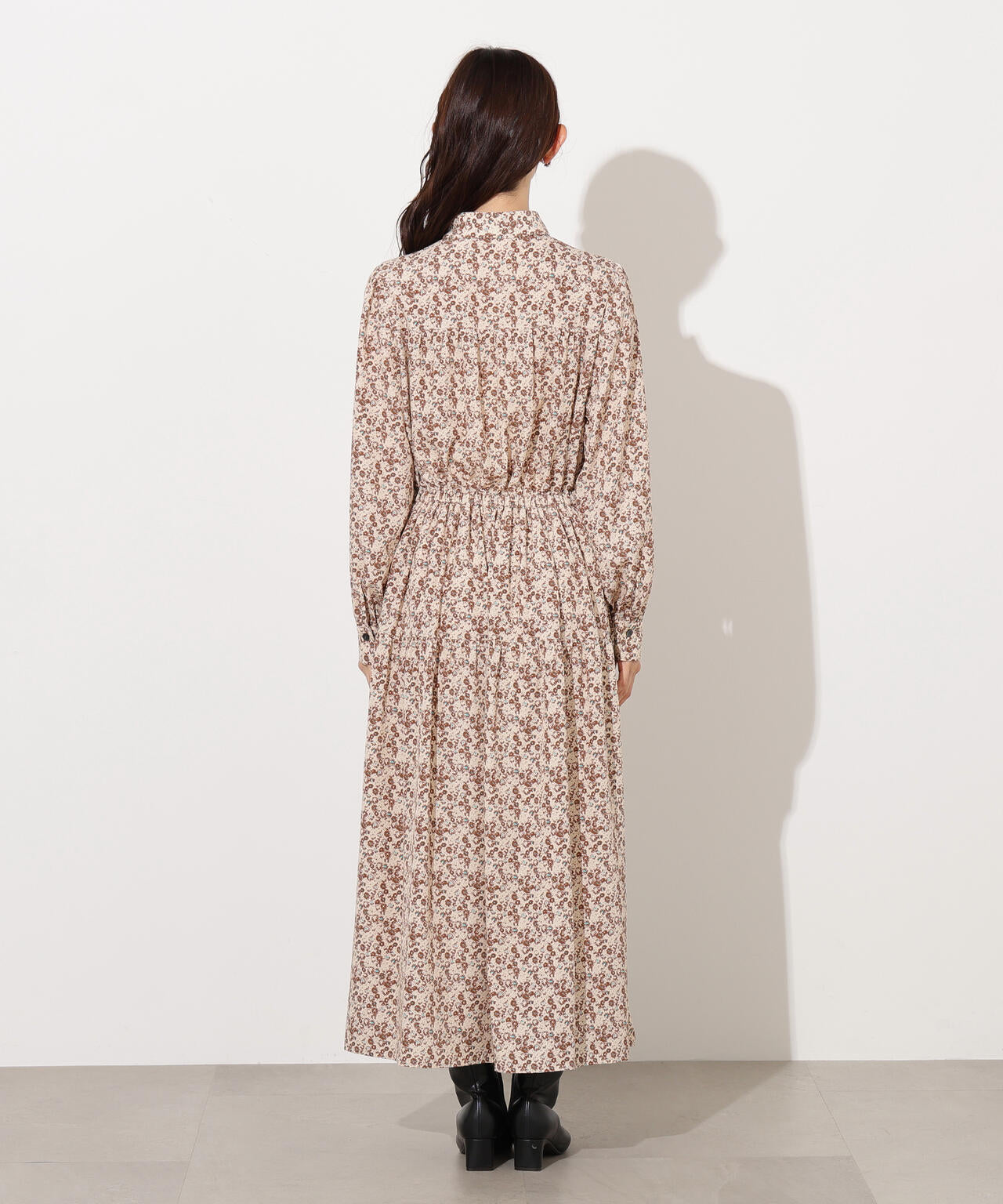 ヴィンテージフラワーシャツワンピース