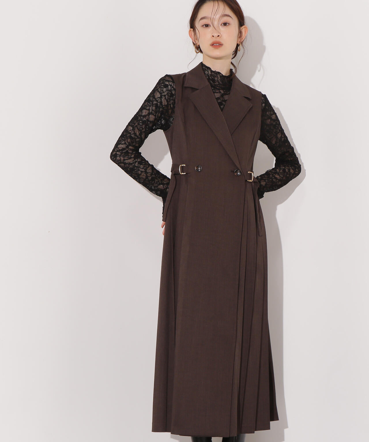 サイドプリーツテーラージャンスカ