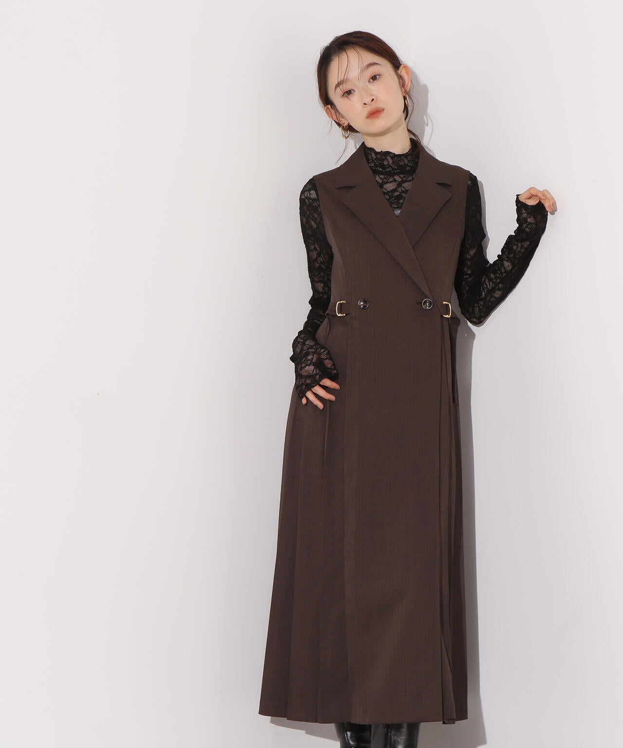 サイドプリーツテーラージャンスカ