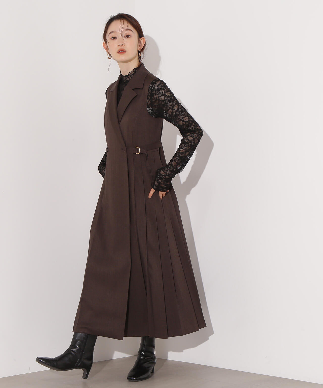 サイドプリーツテーラージャンスカ