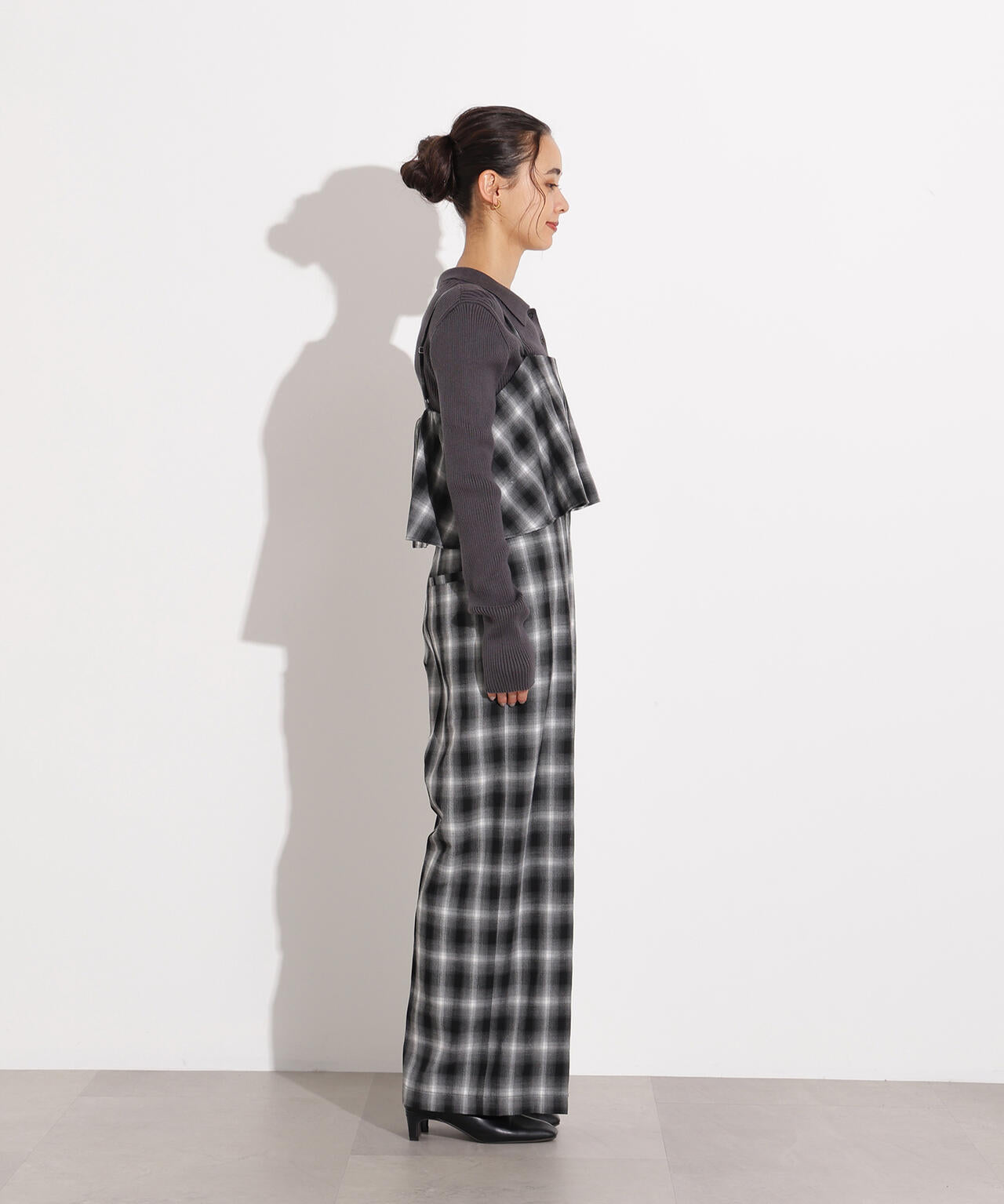 岸本セシルさん着用】チェックオールインワン | N. Natural