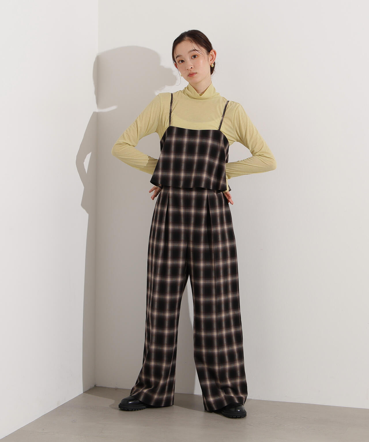 岸本セシルさん着用】チェックオールインワン | N. Natural Beauty