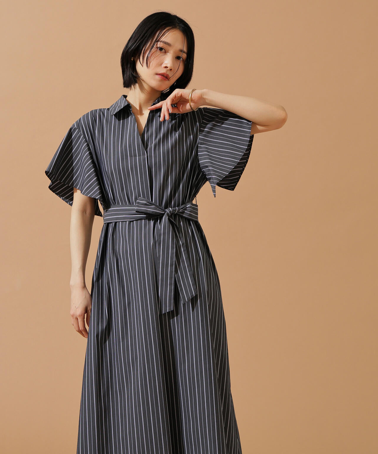 スキッパーリボンベルトシャツワンピース | N. Natural Beauty Basic