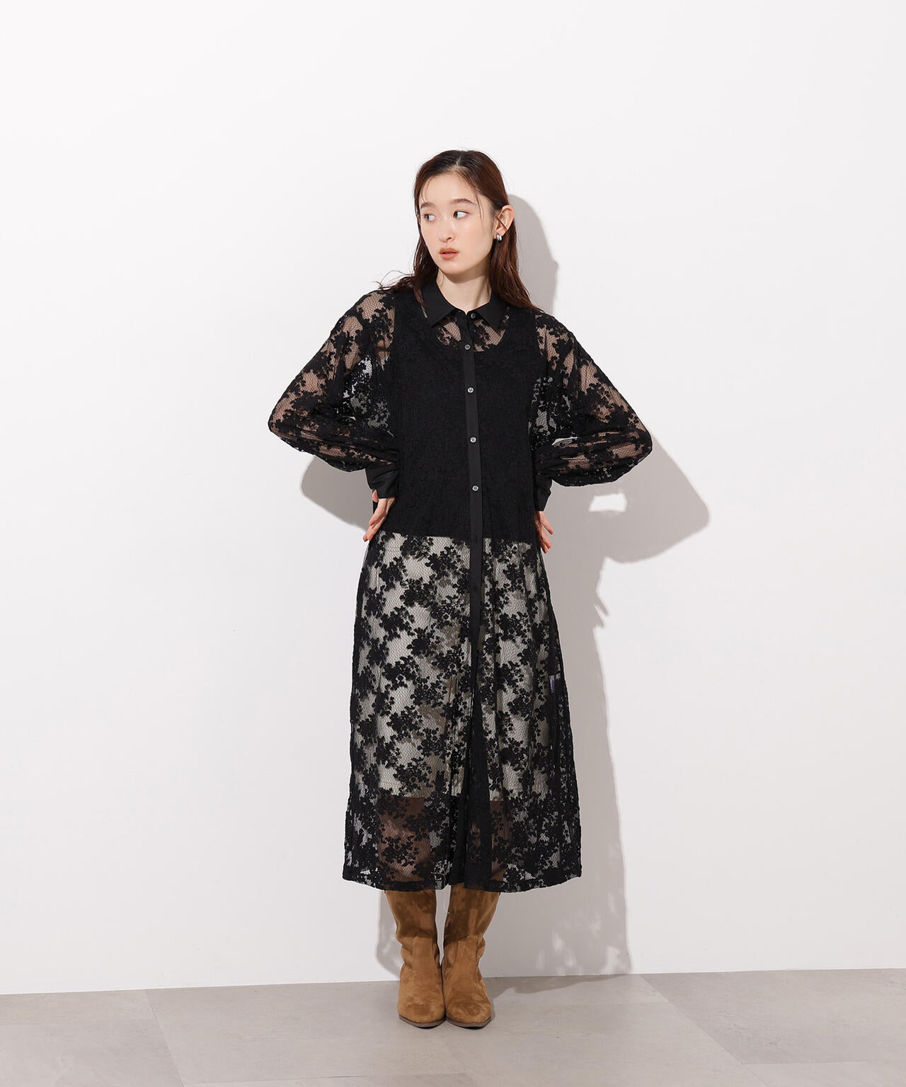 レースクレリックシャツワンピース | N. Natural Beauty Basic*（エヌ