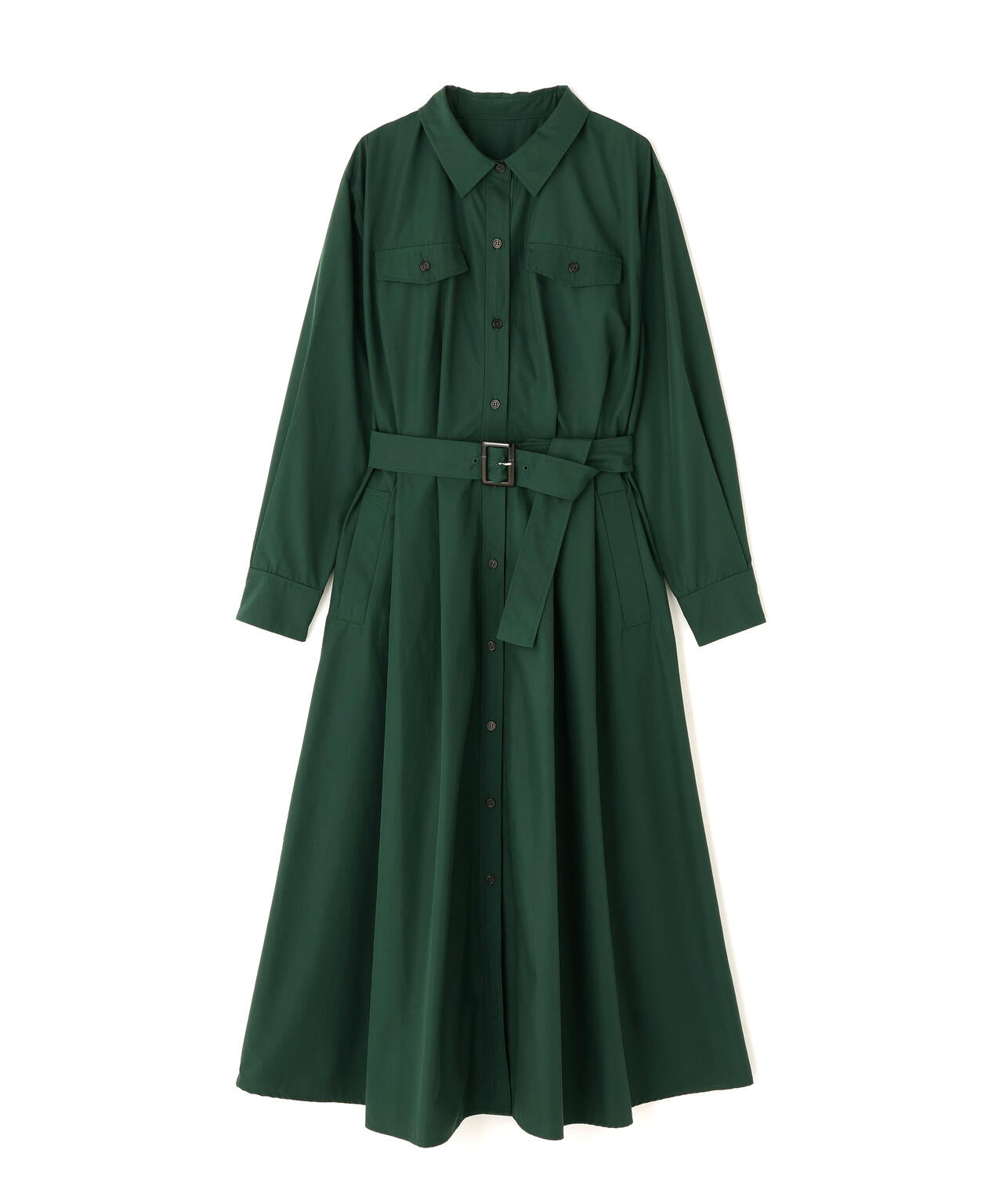 タック入りシャツワンピース