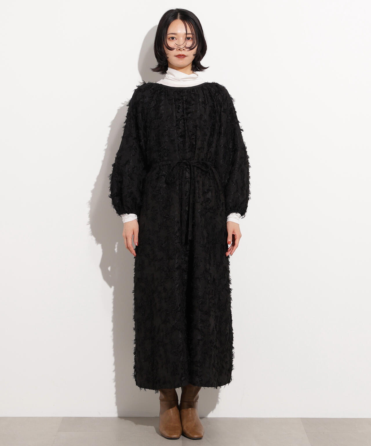 カットジャガードギャザーワンピース | N. Natural Beauty Basic