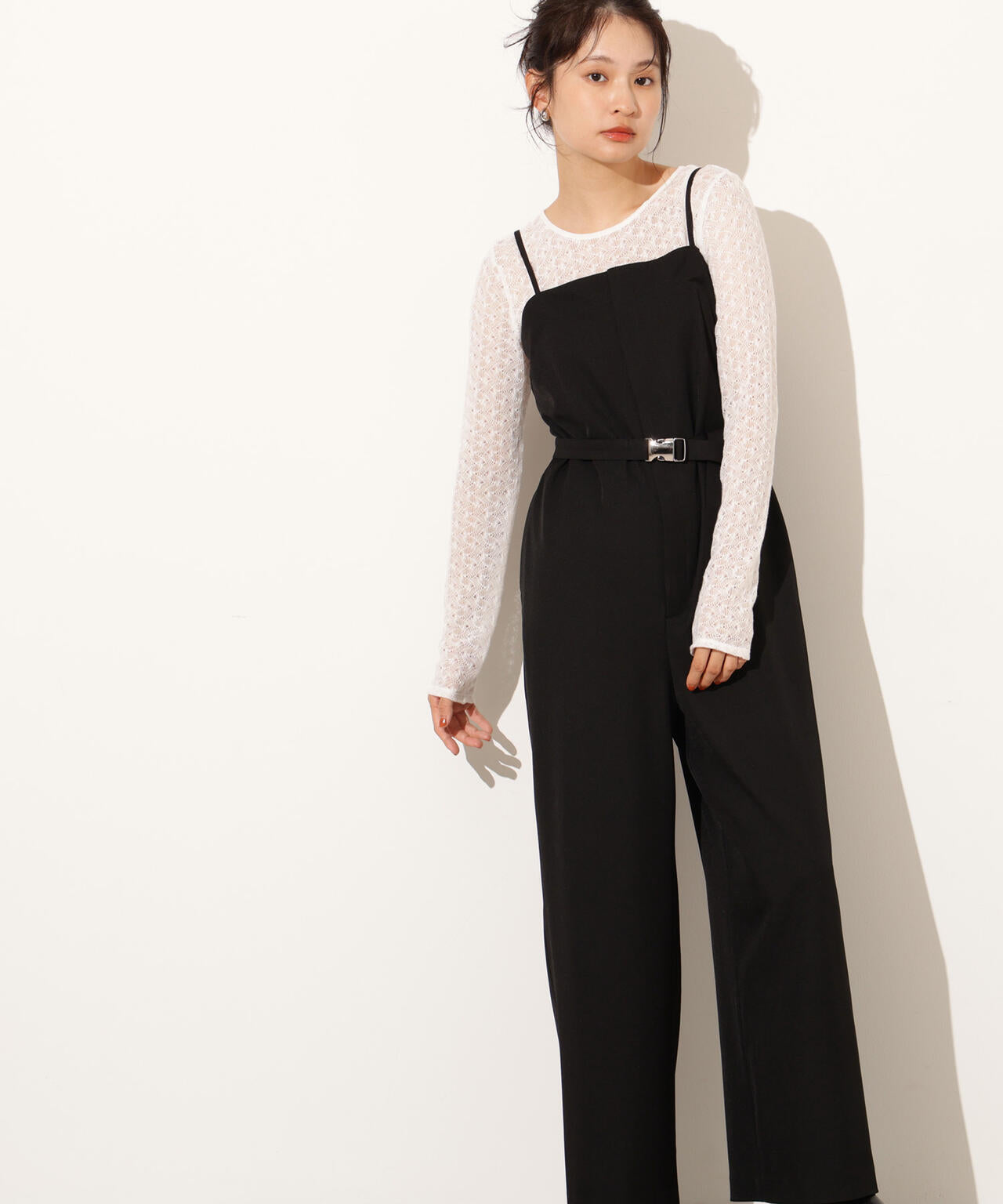 ベルト付きベアオールインワン